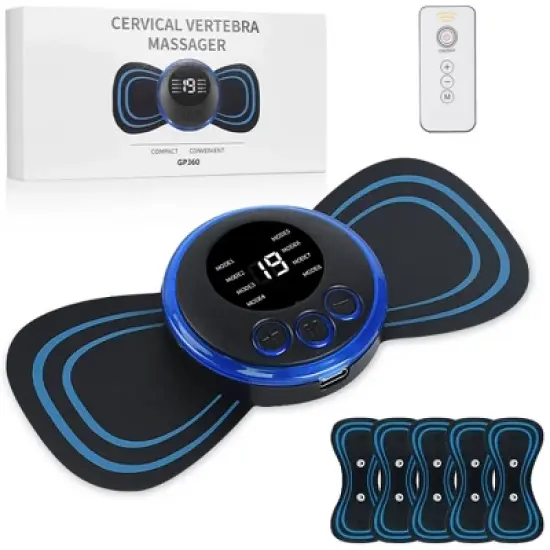 Mini Muscle Body Massager with 5 Replaceable Pads and 19 Speed 8 Modes for Pain Relief for Full Body and Relaxation of Arm, Leg Shoulder, Waist image {8}