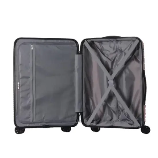 MAYEERTY 3 Piece Lightweight Luggage Set, PP Hardshell Carry on Suitcase with Spinner Wheels & TSA Lock, Pink - 20"/24"/28" image {5}