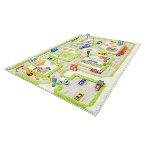 31.5"x44.5" Traffic Green 3D Play Rug - IVI image {11}