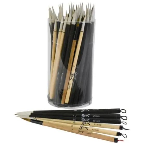 Sax Watercolor Paint Brushes with Bamboo Handles, Assorted Sizes, Set of 72 image {3}