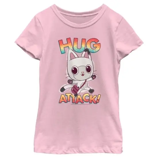 Girl's Gabby's Dollhouse Hug Attack Pandy Paws T-Shirt image {3}