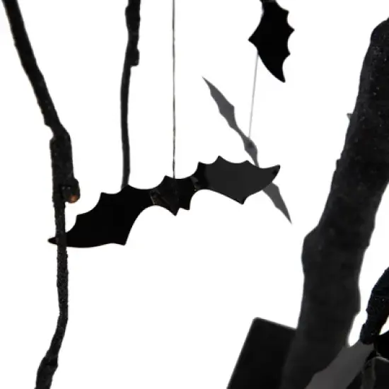 Northlight Pre-Lit Glittered Halloween Willow Tree with Bats - 24" - LED Orange Lights image {5}