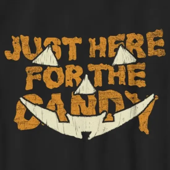 Boy's Lost Gods Halloween Just Here for the Candy Jack-O'-Lantern T-Shirt image {1}