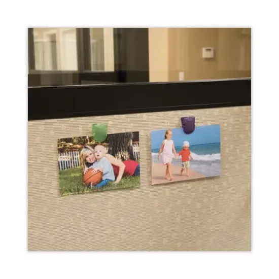 Advantus Wall Clips for Fabric Panels, 40 Sheet Capacity, Assorted Metallic Colors, 20/Box image {2}