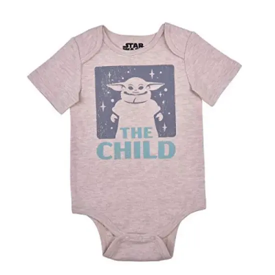 Lucasfilm Star Wars Boy's 2-Piece Baby Yoda Romper and Hoodie Bodysuit Set for Infant image {2}