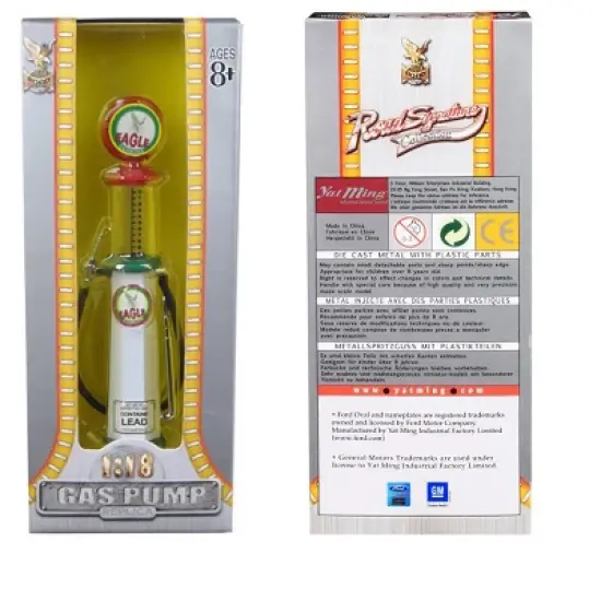 Eagle Gasoline Vintage Gas Pump Cylinder 1/18 Diecast Replica by Road Signature image {2}