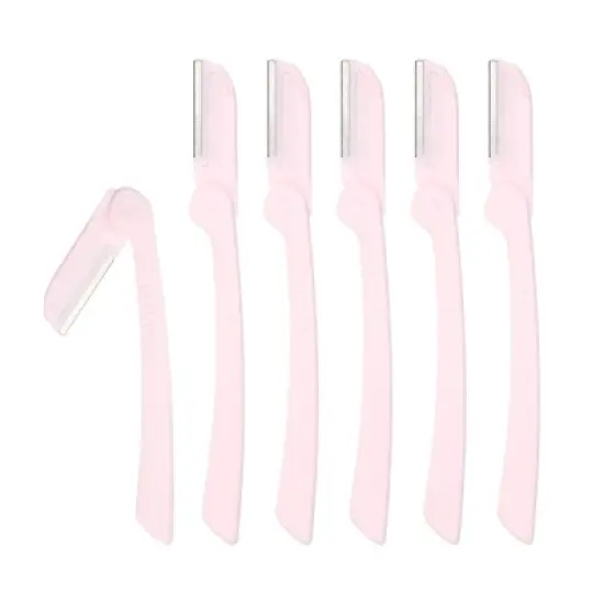 Unique Bargains Stainless Steel Eyebrow Razor 6 Pcs image {6}
