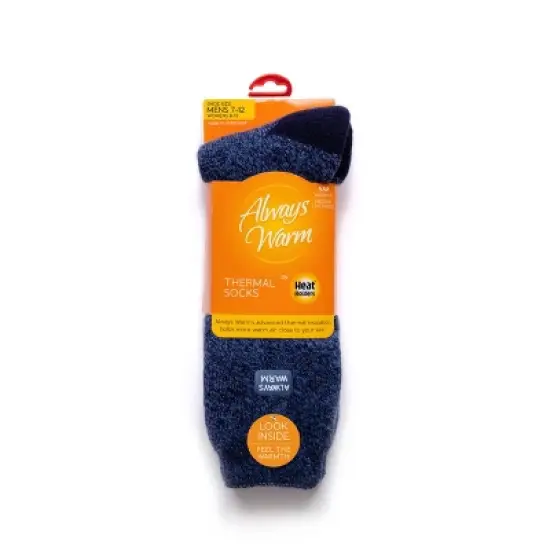 Always Warm by Heat Holders Men's Warmer Twist Crew Socks - Navy 7-12 image {3}