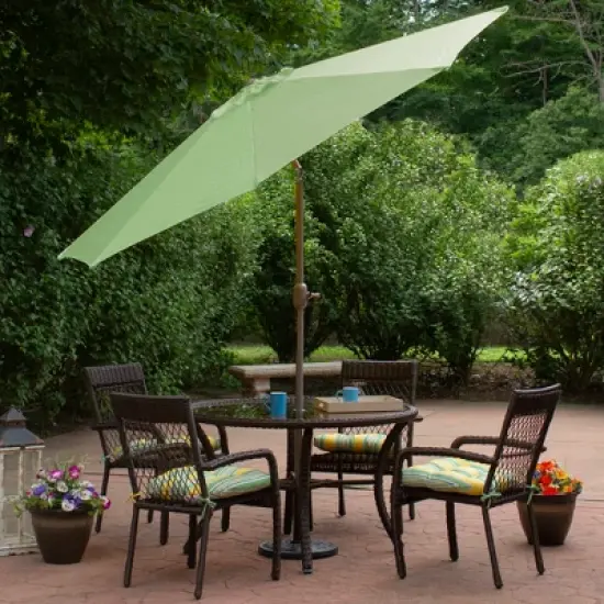 Northlight 9ft Outdoor Patio Market Umbrella with Hand Crank and Tilt, Sage Green image {2}