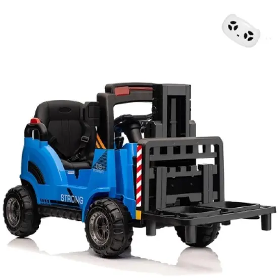 Ride on Forklift Car, 12V Electric Kids Ride On Car with Remote Control, Liftable Fork and Pallet, High/Low Variable Speed image {7}