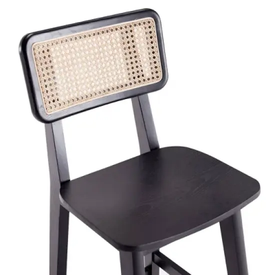 Versailles Wood Counter Height Barstool Black/Natural - Manhattan Comfort image {6}