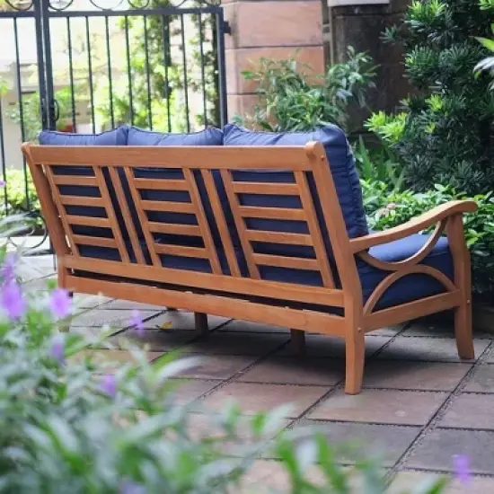 5pc Chester Teak Patio Conversation Set with Cushion - Cambridge Casual
 image {6}