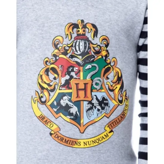 Harry Potter Boys' Hogwarts Crest Wizarding World Sleep Pajama Set Grey image {2}