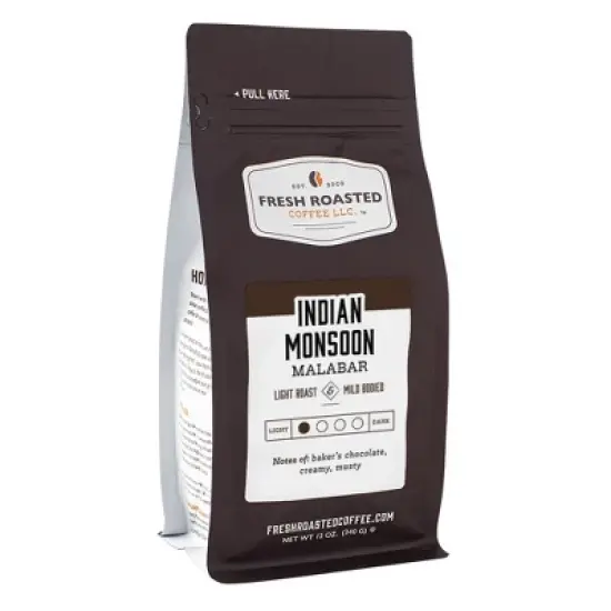 Fresh Roasted Coffee, Indian "Monsoon" Malabar Coffee, Whole Bean image {5}