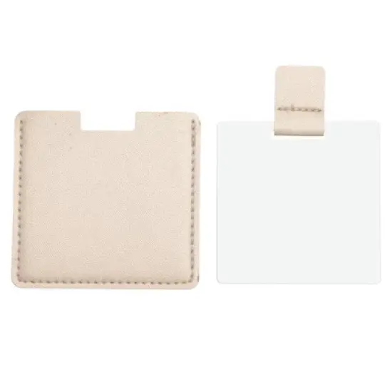 Unique Bargains Durable Square Makeup Mirror 1 Pc Light Pink image {4}