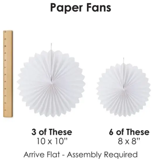 Big Dot of Happiness Final Fiesta - Hanging Last Fiesta Bachelorette Party Tissue Decoration Kit - Paper Fans - Set of 9 image {5}