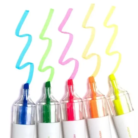 Yoobi Evolve 5pk Highlighters See-Through Barrel 5.0mm color Ink image {4}
