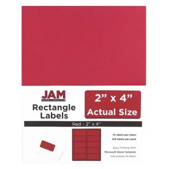 JAM Paper Mailing Labels 2" x 4" 120ct image {7}
