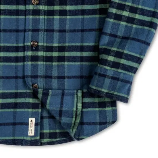 Hope & Henry Boys' Long Sleeve Flannel Button Down Shirt with Elbow Patches, Kids image {2}