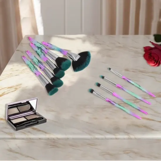 Unique Bargains Durable Lightweight Makeup Brush Set 10 Pcs image {3}