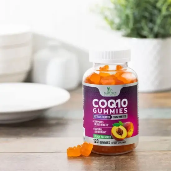 CoQ10 100mg Gummies, Coenzyme Q10 Supplement, CoQ10 Gummies Antioxidant for Heart Health & Energy Production - 120 Gummies By Nature's Nutrition image {8}
