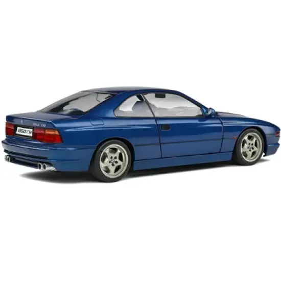 1990 BMW 850 CSI (E31) Tobaggo Blue Metallic 1/18 Diecast Model Car by Solido image {4}