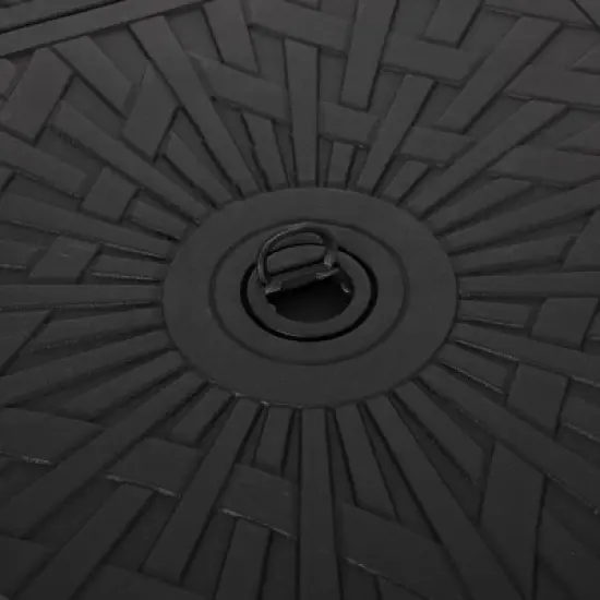 Aspen Outdoor Square Aluminum Fire Pit - Matte Black - Christopher Knight Home image {5}