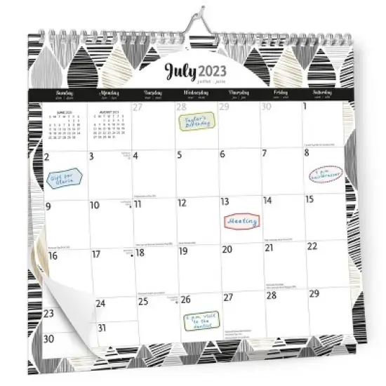 Plato 2023-2024 Wall Calendar 12"x12" Black and White image {3}