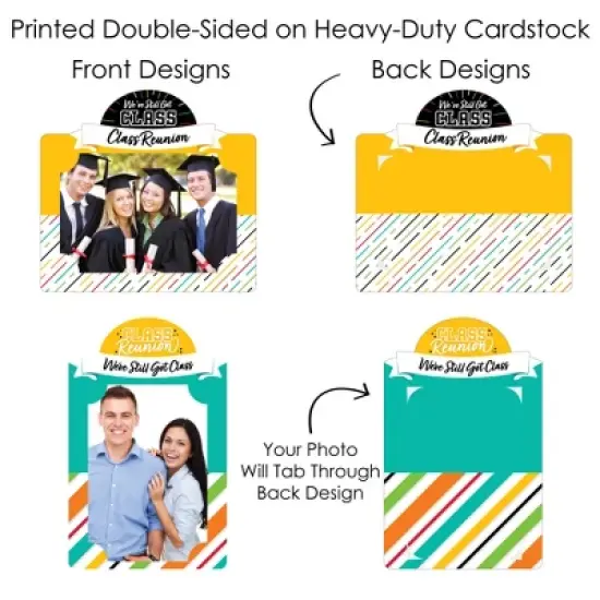 Big Dot of Happiness Still Got Class - High School Reunion Party Picture Centerpiece Sticks - Photo Table Toppers - 15 Pieces image {4}