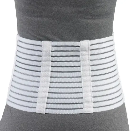 OTC Lumbosacral Support, 7-inch Lower Back, Lightweight Compression, Elastic, White image {1}