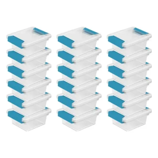 Sterilite Plastic Miniature Clip Storage Box Container with Latching Lid for Home, Office, Workspace, and Utility Space Organization image {5}
