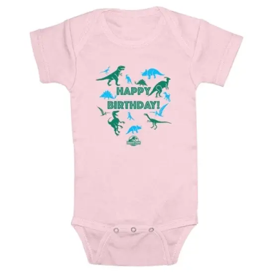 Infant's Jurassic Park Happy Birthday Dino Collage Onesie image {2}
