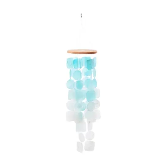Coastal Capiz Shell Abstract Windchime Blue - Olivia & May image {4}