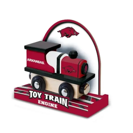 MasterPieces Officially Licensed NCAA Arkansas Razorbacks Wooden Toy Train Engine For Kids image {4}