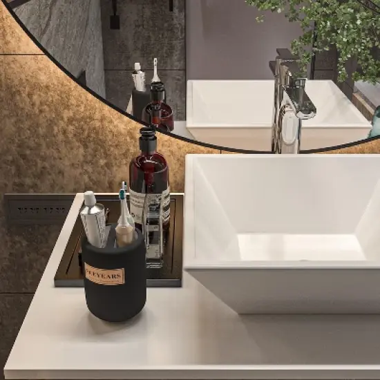 Famapy Bathroom Cabinet with White Basin Bathroom Storage Solutions Original Wooden image {7}