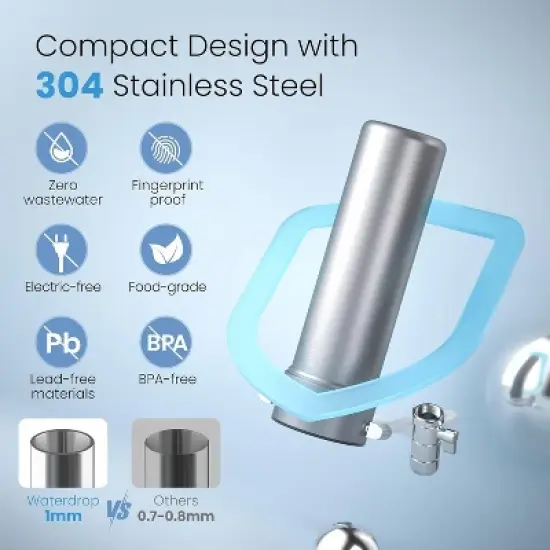 Waterdrop Alkaline Countertop Water Filter with 1 Extra Replacement Filter Silver image {7}