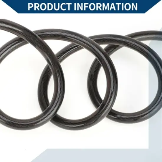 Unique Bargains Extended Bicycle Padlock Spiral Cable Lock Resettable 5 Digit Bike Lock Black image {5}