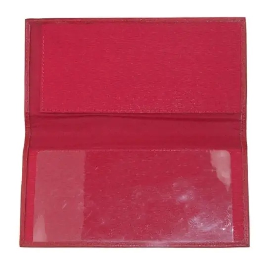 CTM Leather Solid Color Checkbook Cover Wallet image {1}