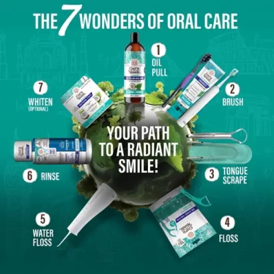 GuruNanda 7-Step Regimen 2.0 for Healthy Teeth Gums Toothcare Set - 9ct image {2}