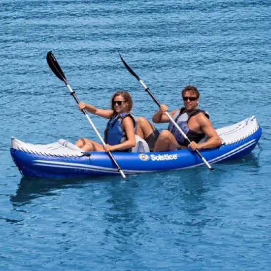 Swimline Solstice 29900 Whitewater Rapids Rogue Inflatable 2 Person Convertible Sporting Kayak with Adjustable Seats and Front and Rear Spray Covers image {2}