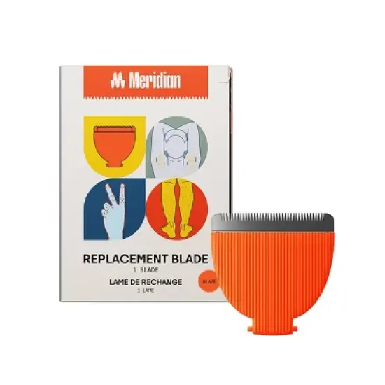 Meridian Pubic & Body Hair Trimmer Signature Ceramic Blade, Single Replacement Blade - Blaze image {3}