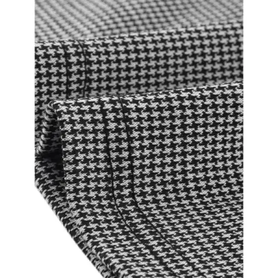 Agnes Orinda Women's Plus Size Long Sleeve Square Neck Work Houndstooth Midi Dresses image {4}