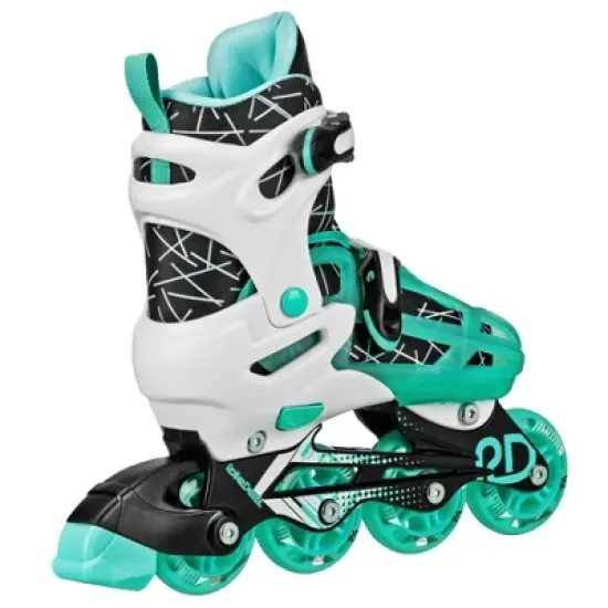 Roller Derby Mint Prodigy Kids' Inline-Quad Combo Skates - White/Mint Green (2-12) image {1}