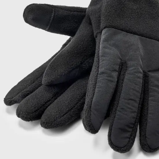 Men's Mixed Fleece Gloves - All in Motion&trade; Black image {1}