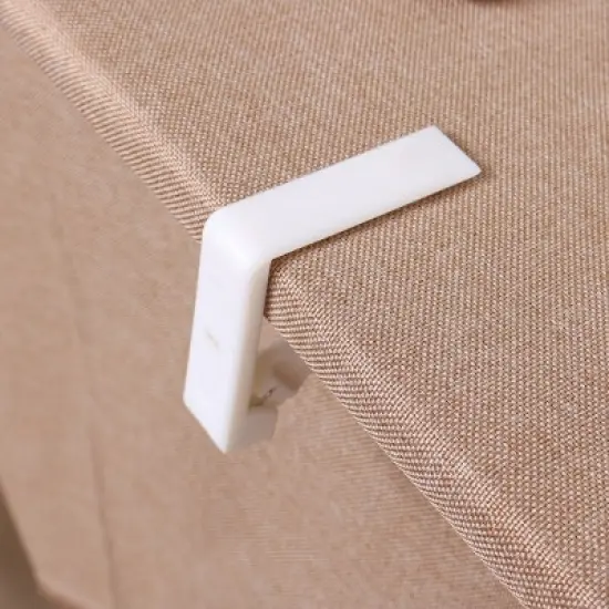 Unique Bargains Plastic Table Cloth Holder Clamp White 2.3" x 2.3" x 0.7" 4 Pcs image {4}