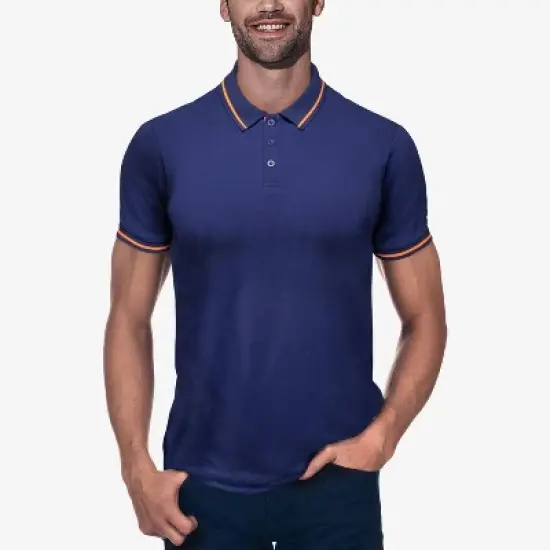 X RAY Men's Basic Short Sleeve Tipped Polo image {5}