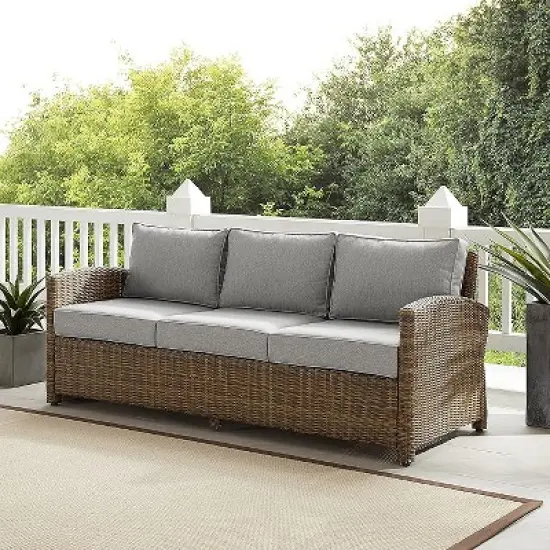 HomeStock Bradenton Outdoor Wicker Sofa image {7}