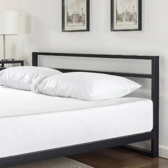 Trisha Platforma Bed Frame with Headboard Black - Zinus image {2}