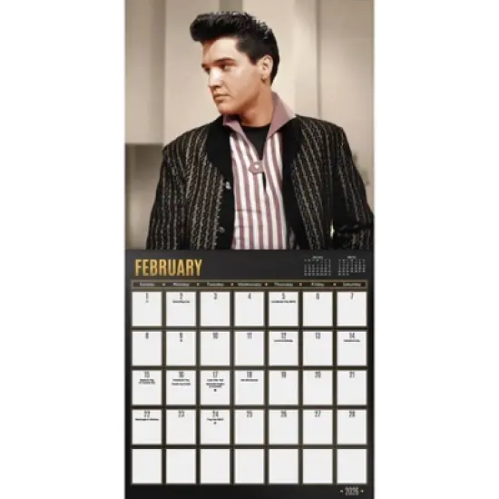 Trends International 2026 Elvis Presley 12"x12" Wall Calendar image {2}