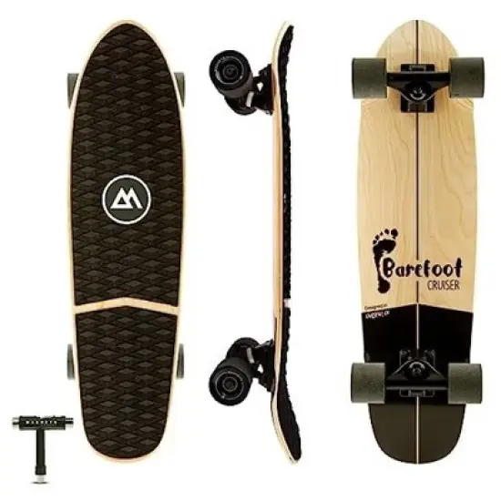 Magneto Complete Skateboard | 27.5" x 7.5", Canadian Maple Double Kick Concave Deck | For Beginners & Adults (Barefoot) image {7}